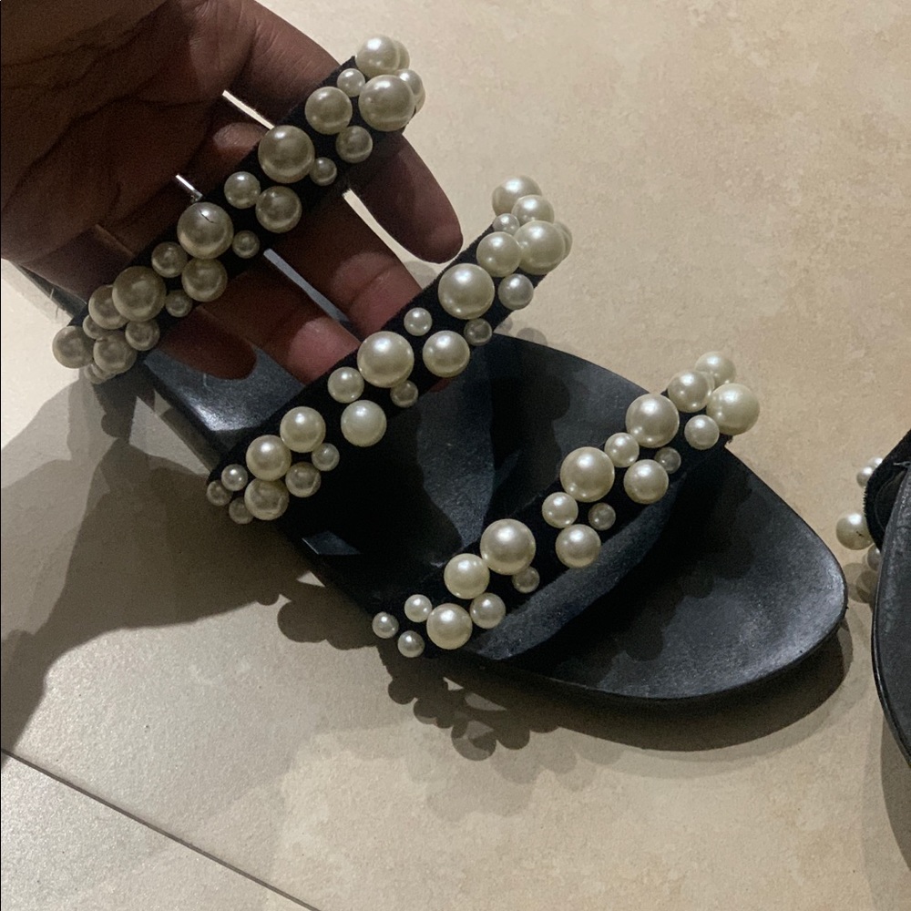 Zara Velvet Pearl Sandals - Picture 4 of 10